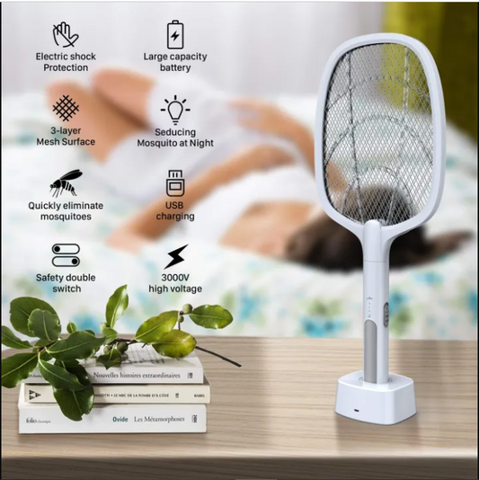 100% imported 2in1 Rechargeable mosquito killer racket 2 in 1 and night lamp Mosqutio killer