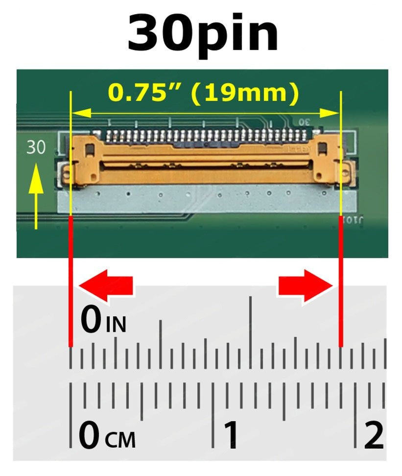 11.6″ HD LED Laptop Replacement Screen – Slim 30-Pin eDP Compatible with Dell Chromebook, Dell Inspiron & Latitude, HP Chromebook, Lenovo, Acer & Asus Models