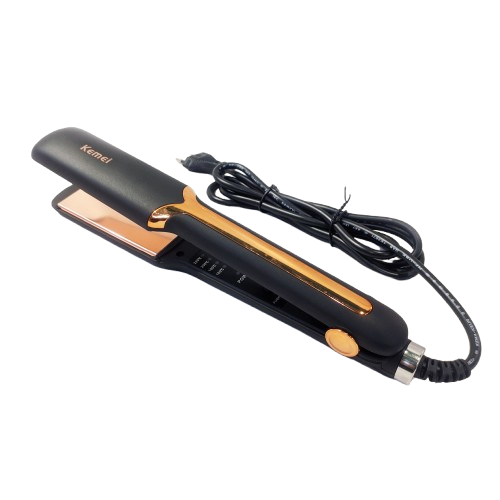 Kemei Professional Ceramic Hair Straightener – Wet & Dry Flat Iron, Fast Heating