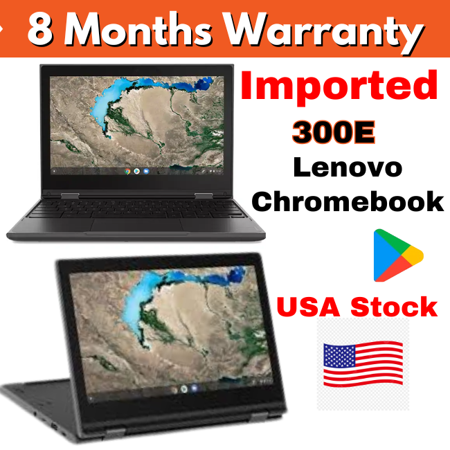 Lenovo 300e Chromebook | 4GB RAM 32GB SSD | Chrome OS | Play Store Supported | USA Stock | 8 Months Warranty