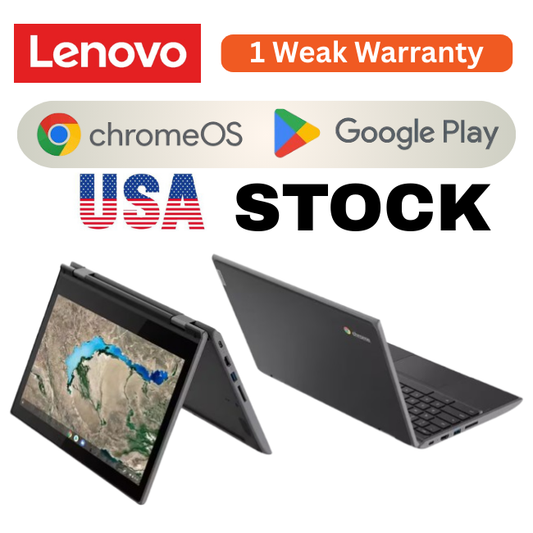 Lenovo 300e Chromebook | 4GB RAM 32GB SSD | Chrome OS | Play Store Supported | USA Stock | 1 Weak Warranty
