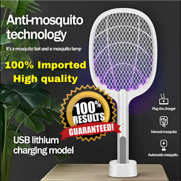 100% imported 2in1 Rechargeable mosquito killer racket 2 in 1 and night lamp Mosqutio killer